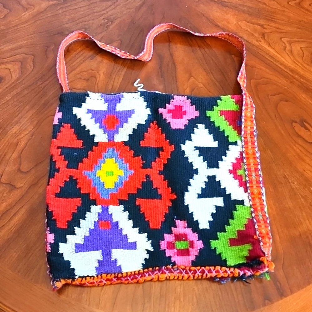 VINTAGE handmade woven bag